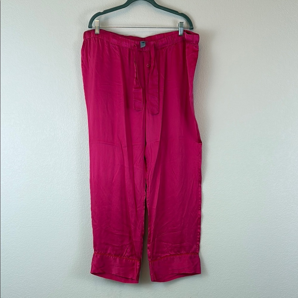 Neiman Marcus‎ Intimate 100% Silk Pink Pajama Pants with Elastic Waist Size XL